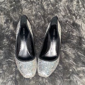 Silver Glitter Heels
